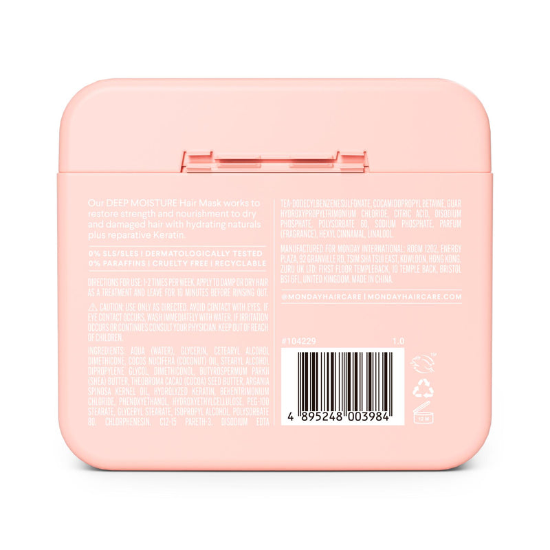 Monday Haircare Deep Moisture Hair Mask 250ml, imported from the UK