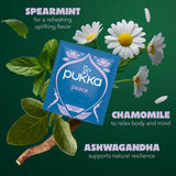 Pukka Organic Peace Tea chamomile herbal tea 20 bags, imported from the UK