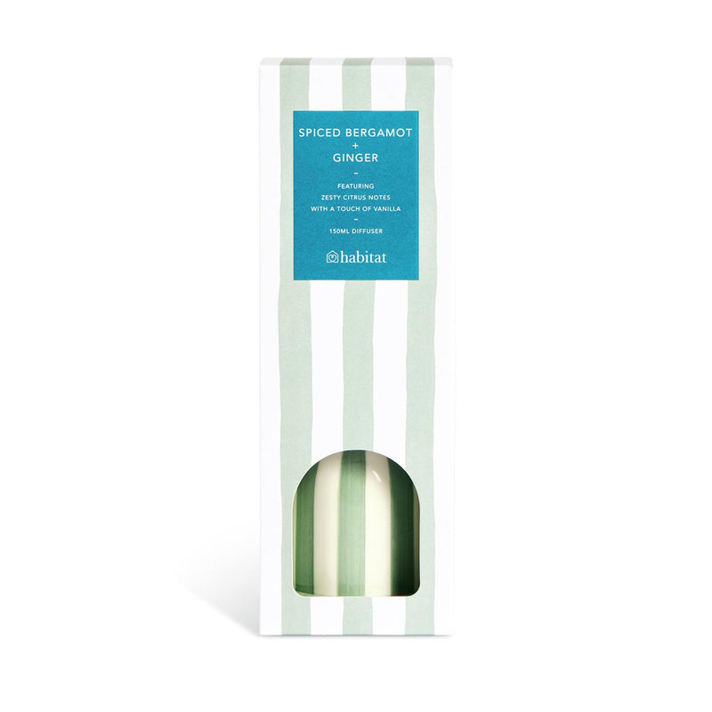 Habitat stripe ceramic diffuser bergamot ginger 150ml, UK version