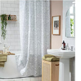 Sainsbury's Home grey floral shower curtain 180x180cm, UK version