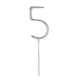 Sainsbury's Home silver number 5 cake sparkler 17cm (British brand)
