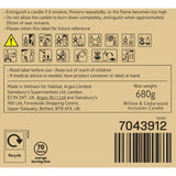 Habitat pillar candle Willow & Cedarwood 680g, UK version