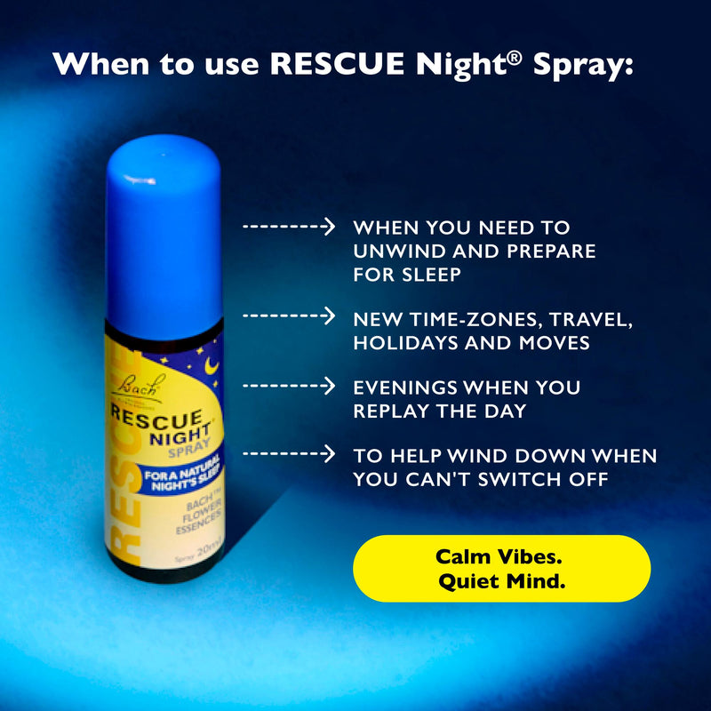 Bach Rescue Night Spray 20ml, imported from the UK