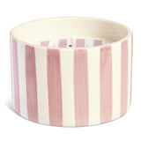 Habitat Pepper & Cassis scented pink stripe ceramic large candle, UK version
