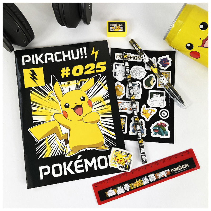 Pokemon Super stationery set with accessories, imported from the UK