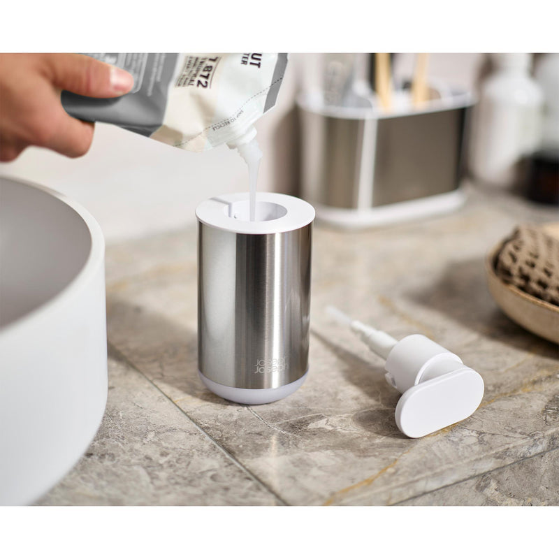 Joseph Joseph Duo Steel Soap Pump Chrome 8.3x8.3x16cm (British brand)