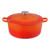 Habitat Cast Iron Casserole Dish Orange 5.3 Litre Large Capacity, UK version