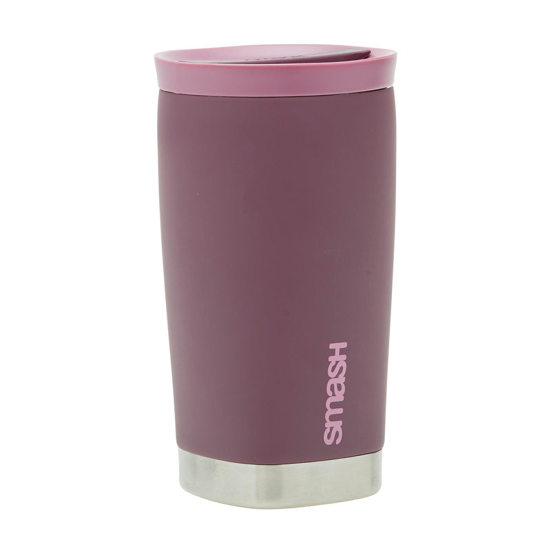 Smash Burgundy Travel Mug Stainless Steel Construction (British brand)