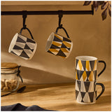 Sainsbury's stacking geo triangle stoneware mug 310ml - British product