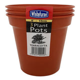 Sainsburys Whitefurze Pack of 3 15cm Plastic Plant Pots- Buy online at McGrocer