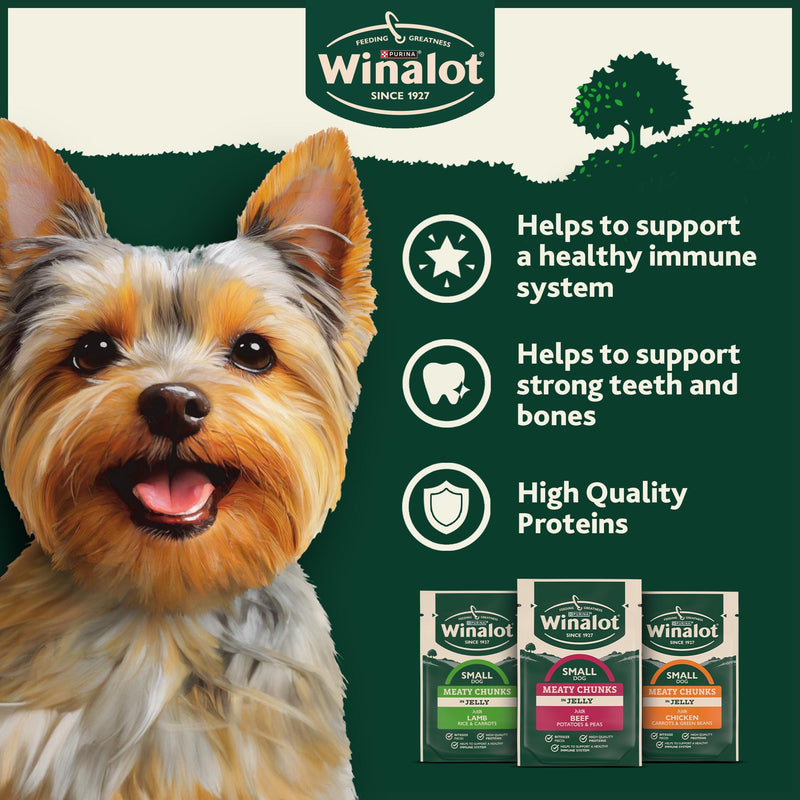 Winalot small dog food meaty chunks 12x85g, imported from the UK