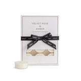 Sainsburys Habitat Luxe Velvet Rose Amber Scented Tea Lights Pack of 12- Buy online at McGrocer