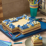 Sainsburys Sainsbury's Blue Iced Madeira Traybake Celebration Cake 1.36kg- Buy online at McGrocer