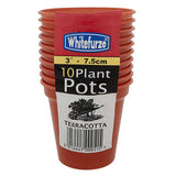 Sainsburys Whitefurze Pack of 10 Plastic Plant Pots 7.5cm- Buy online at McGrocer