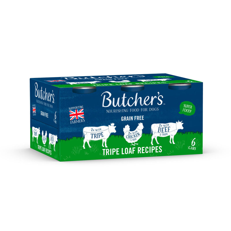 Butcher's tripe loaf wet dog food 6x400g - British product