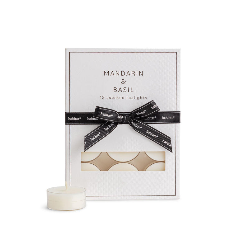 Habitat Luxe tealights mandarin basil 12 pack, UK version