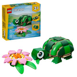 Sainsburys LEGO Creator 3 in 1 Turtle with a Water Lily Flower Building Toy Set 124 Pieces- Buy online at McGrocer