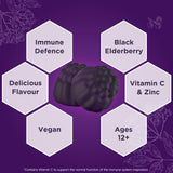 Sambucol Immuno Forte black elderberry gummies 30 count, imported from the UK