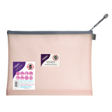 Snopake pastel blue mesh storage bag A4, imported from the UK