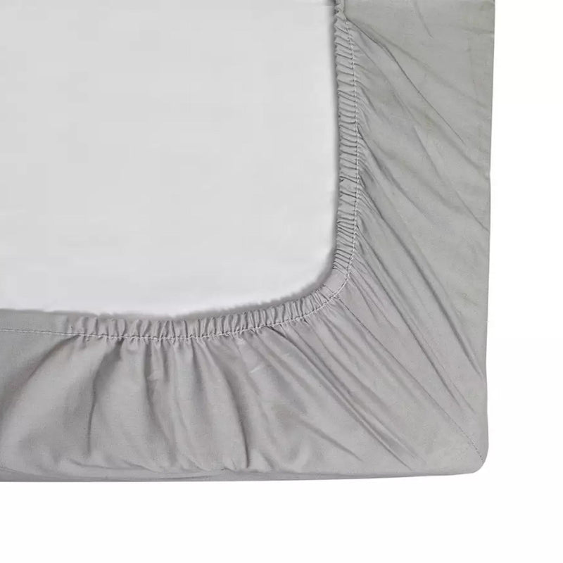 Habitat cotton fitted sheet dove grey 135x190cm, UK version