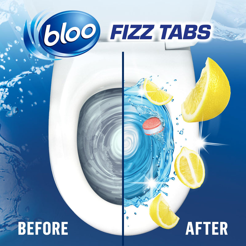 Bloo toilet fizz tabs lemon 8 pack - British product
