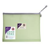 Snopake pastel blue mesh storage bag A4, imported from the UK