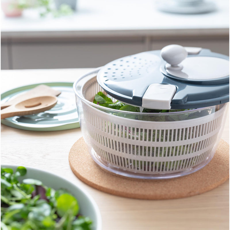 Habitat salad spinner blue plastic, imported from the UK