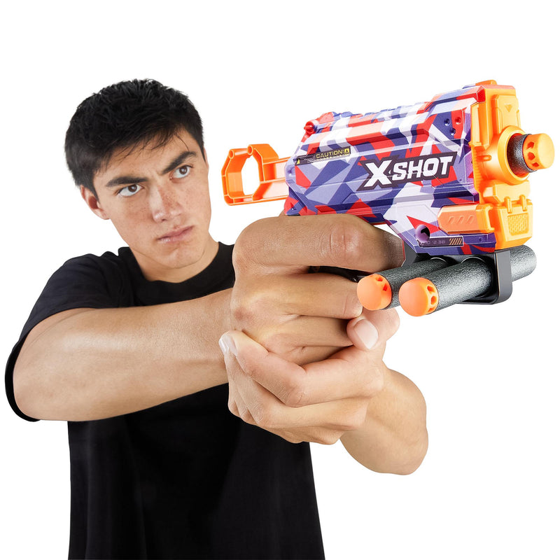 XSHOT Skins Menace Dart Blaster with 8 Foam Darts (British brand)