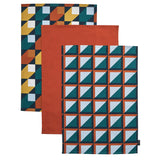 Habitat Pack of 3 Geo Cube tea towels 66x46cm - British product