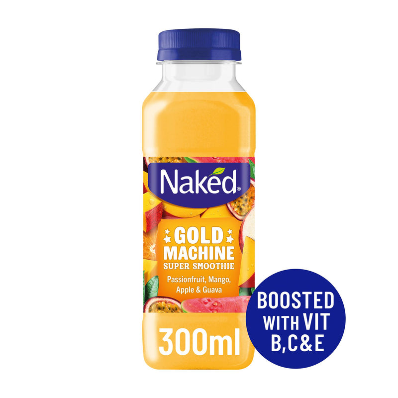 Naked Gold Machine super smoothie passionfruit mango guava 300ml - British product