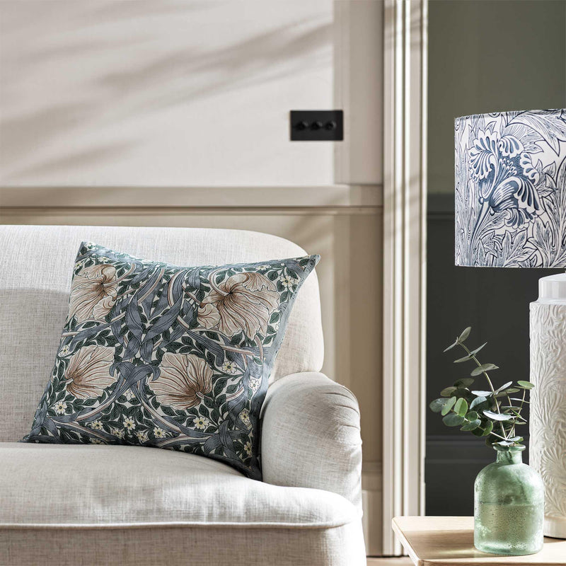 Habitat x Morris & Co Pimpernel cushion blue 50x50cm, imported from the UK