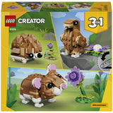 LEGO Creator 3in1 hamster with flower building set 166 pieces, imported from the UK
