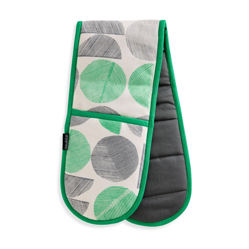 Habitat Linear Circles double oven gloves 92x19cm (British brand)