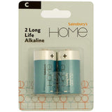 Sainsbury's Extra Long Life C batteries 2-pack (British brand)