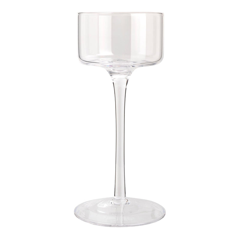Habitat clear glass pillar candle holder 20cm height, UK version
