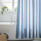 Sainsbury's Home blue stripe shower curtain 180x180cm (British brand)