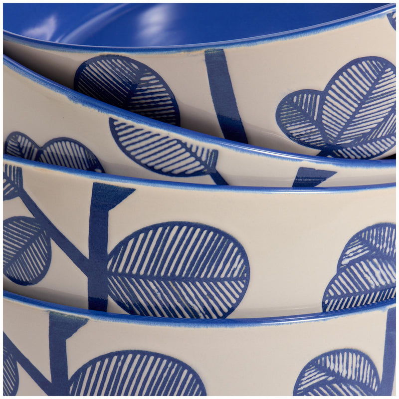 Habitat leaf pasta bowl blue 22cm, UK version