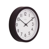 Acctim Elstow retro analogue wall clock black 20cm - British product