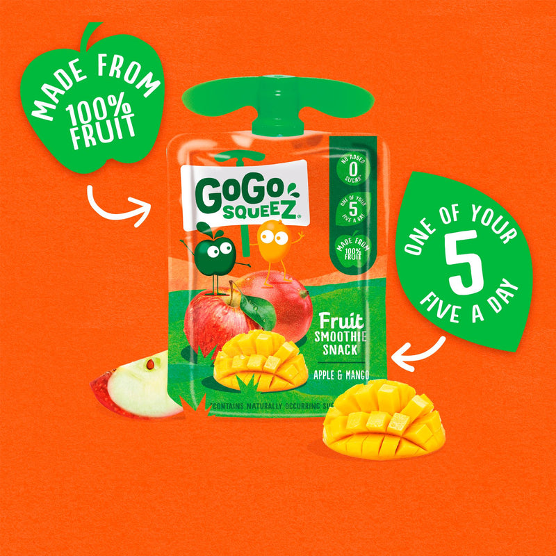 GoGo Squeez Apple Mango smoothie 4x90g, UK version