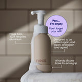 Neat Stone refillable foaming hand wash bottle, UK version