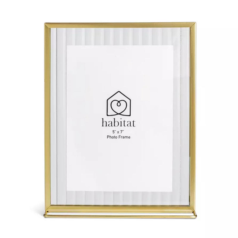 Habitat gold reeded glass photo frame 5x7, UK version