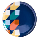Habitat Geo Cube Print stoneware dinner plate - British product