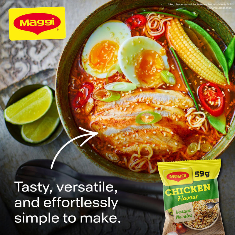 Maggi 3 Minute Instant Noodles Chicken Flavour 4x59g, imported from the UK