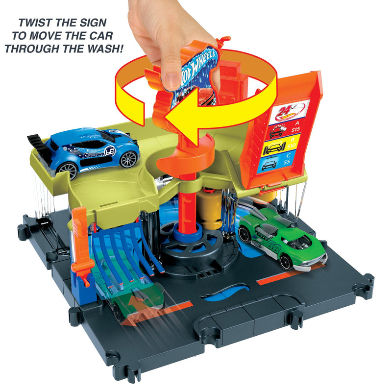 Hot Wheels City themed playset with vehicle, imported from the UK