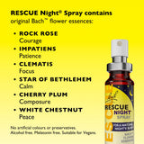 Bach Rescue Night Spray 20ml, imported from the UK