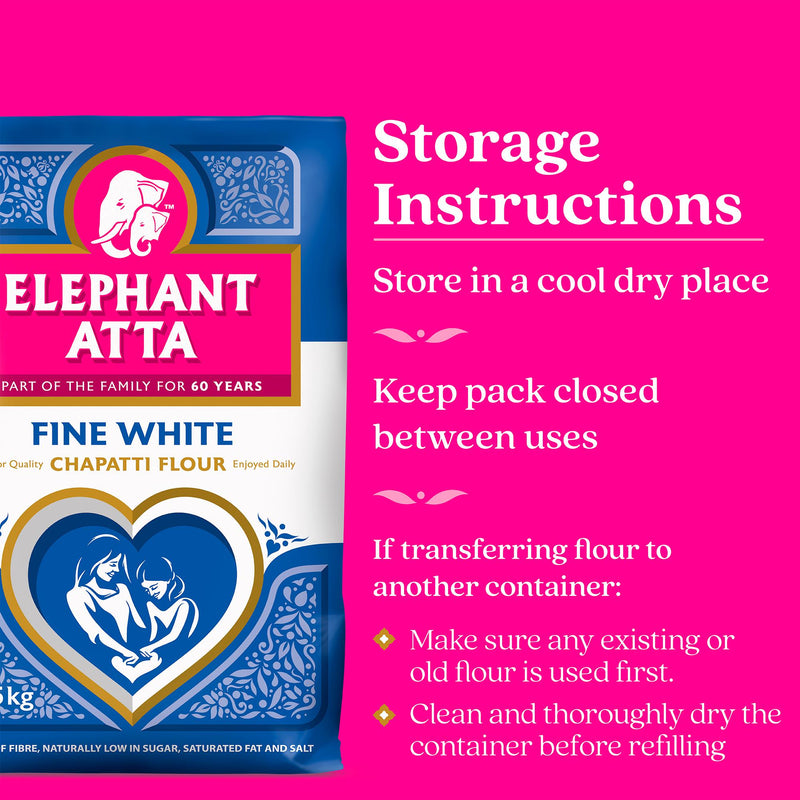 Elephant Atta fine white chapatti flour 10kg, imported from the UK
