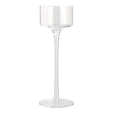 Habitat clear long stem glass pillar candle holder 25cm, UK version