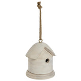 Sainsbury's cream mango wood bird house, imported from the UK