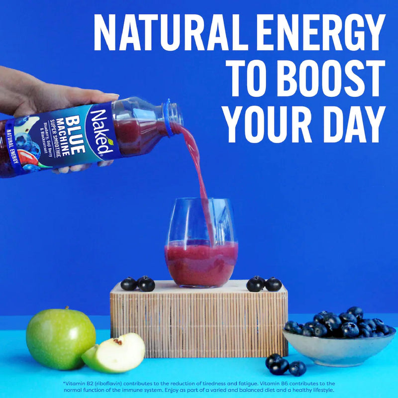 Naked Blue Machine smoothie 750ml, imported from the UK