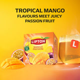 Lipton Mango Passion pyramid tea bags 20 count, UK version